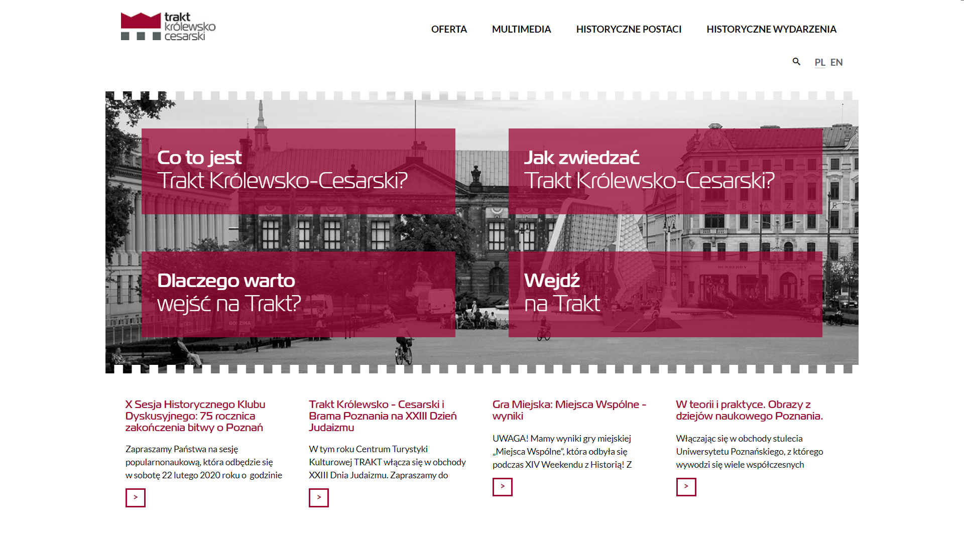 PCSS stworzył stronę poznańskiego Traktu Królewsko-Cesarskiego