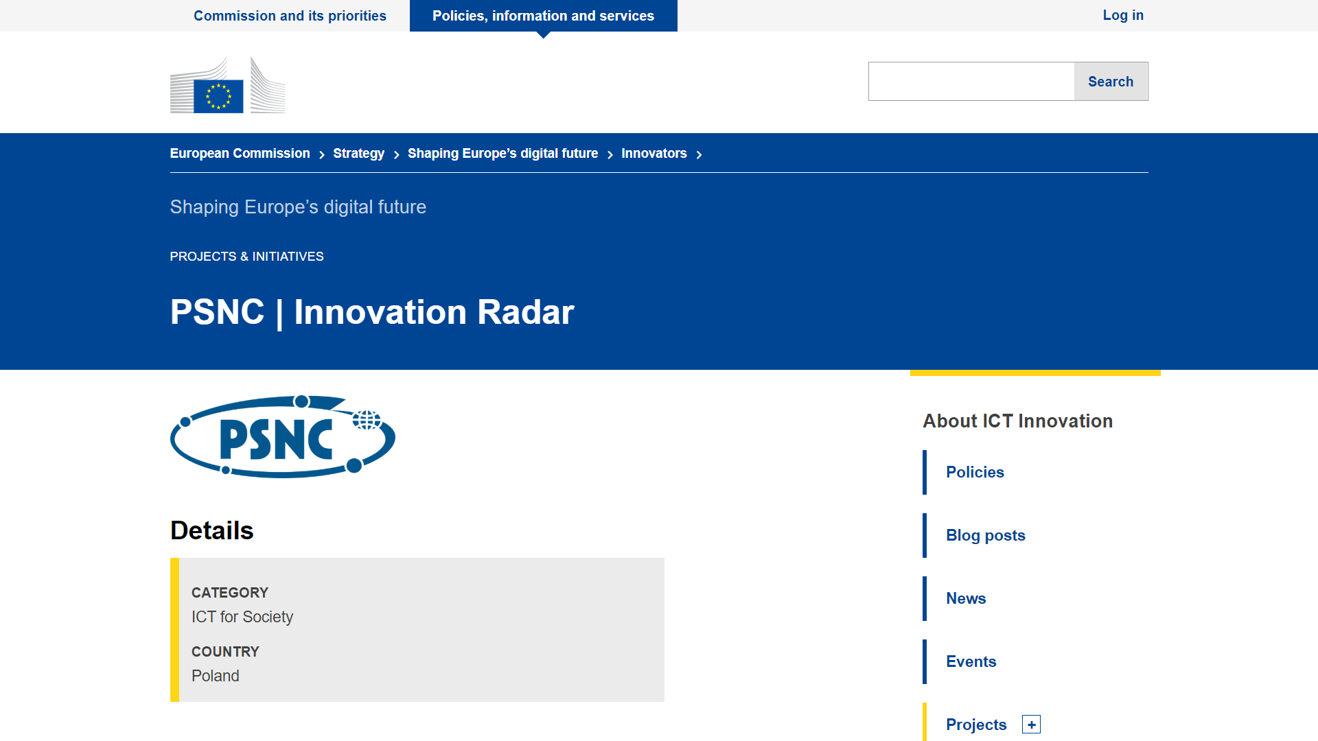 Zespół Europeana Cloud PCSS walczy w konkursie Innovation Radar