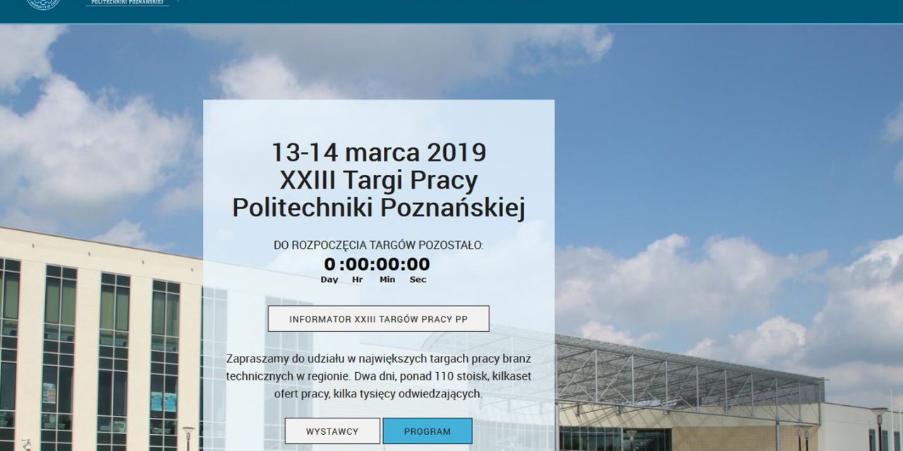 Stoisko PCSS na Targach Pracy Politechniki Poznańskiej