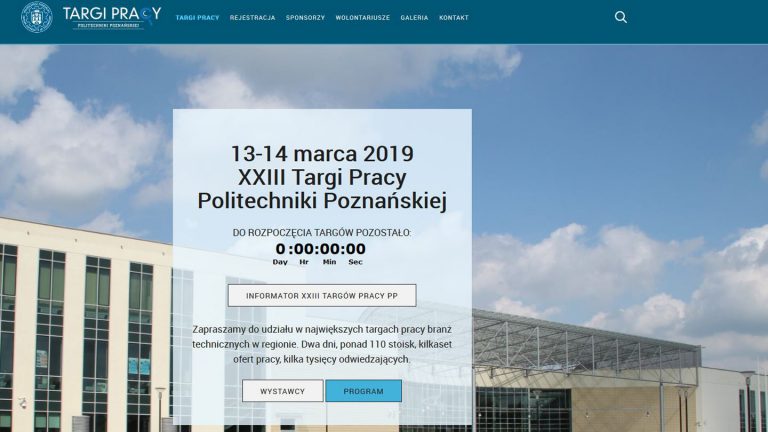 Stoisko PCSS na Targach Pracy Politechniki Poznańskiej