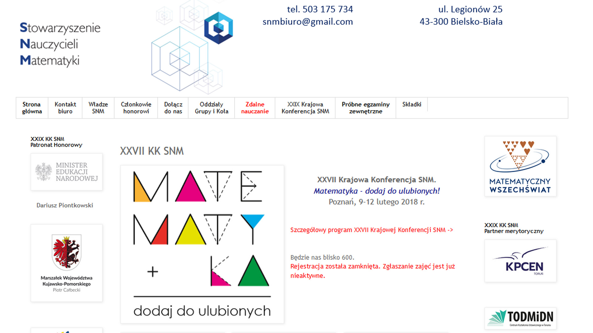 PCSS partnerem technologicznym XXVII Konferencji SNM