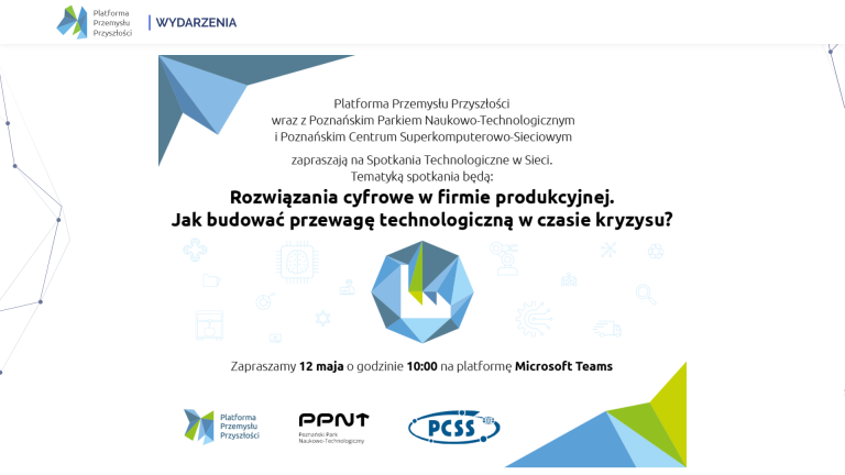 Zapraszamy na webinarium: Rozwiązania cyfrowe w firmie produkcyjnej. Jak budować przewagę technologiczną w czasie kryzysu?