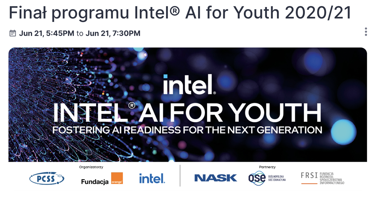 Wybrano 5 najlepszych projektów w ramach programu Intel® AI for Youth