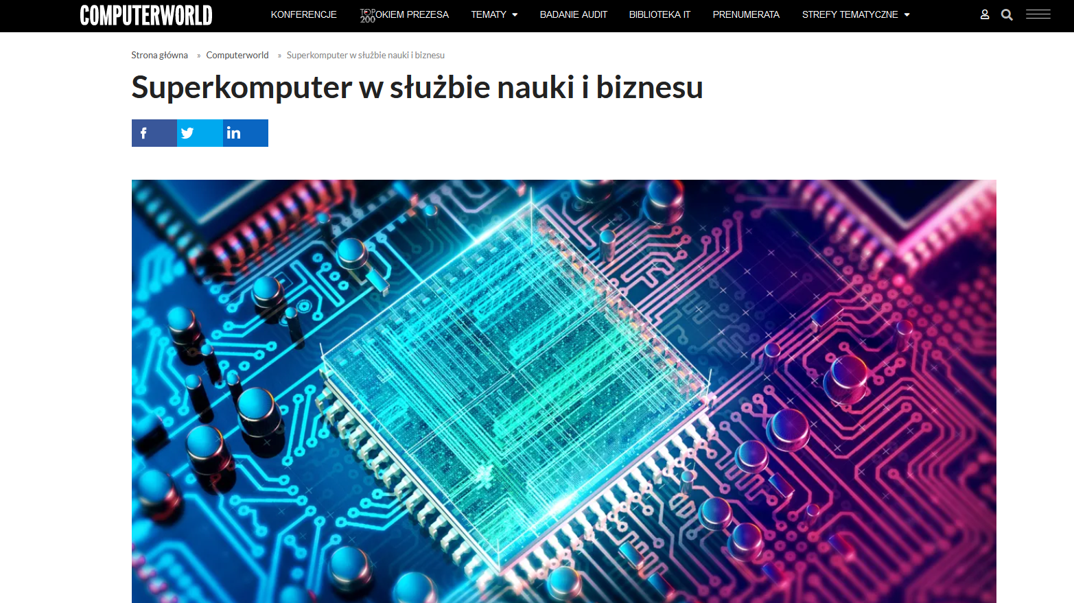 O PCSS, Altair i projekcie PRACE-LAB na łamach tygodnika Computerworld