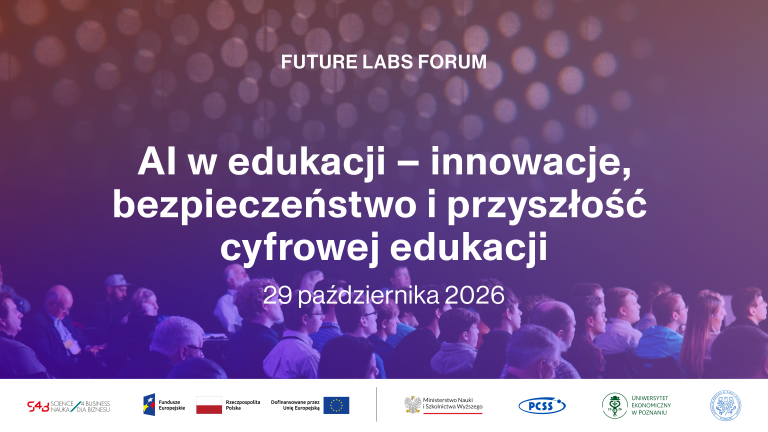Grafika wydarzenia Future Labs Forum: AI w edukacji – innowacje, bezpieczeństwo i przyszłość cyfrowej edukacji, 29 października 2026 r.