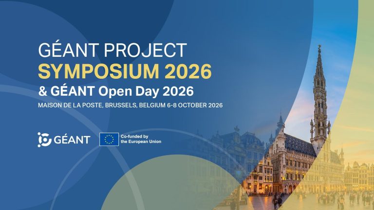poster showcasing 2026 GEANT Project Symposium in Brussels